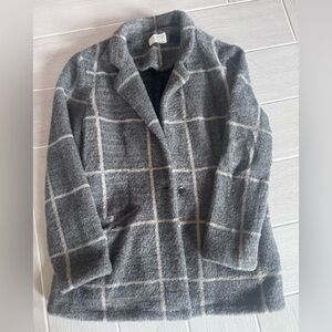 Z Supply Charcoal Plaid Jacket